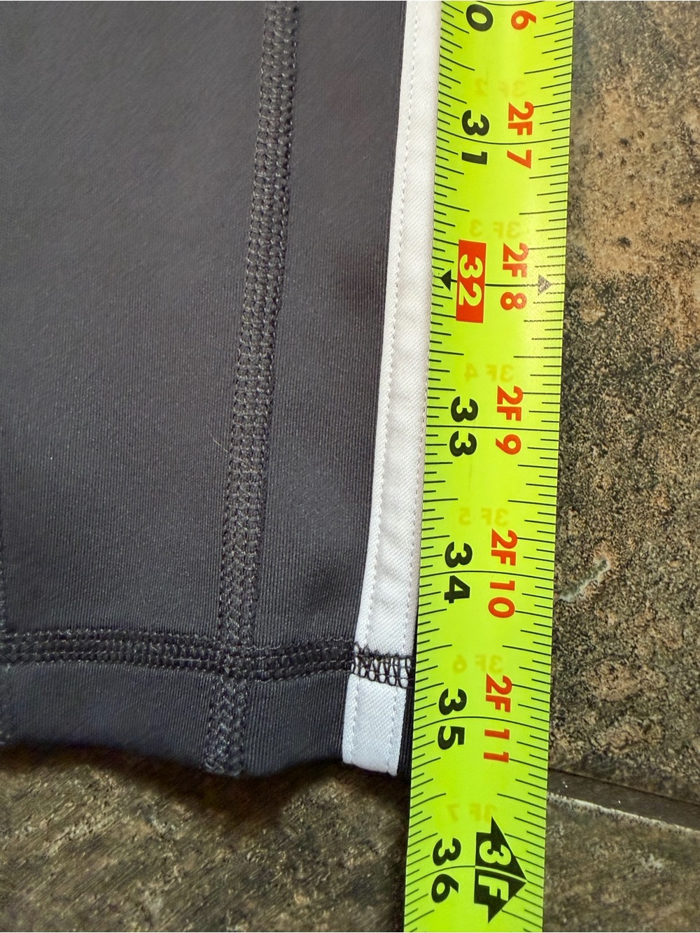 adidas dark gray Leggings with White 3-Stripe Side 0112 - Picture 6 of 7